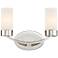 Denver; 2 Light; Vanity Fixture; Polished Nickel Finish