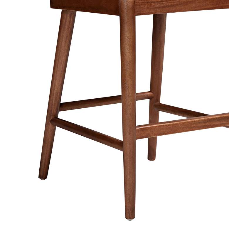 Image 4 Denver 23" Walnut Brown Seagrass Counter Stool more views