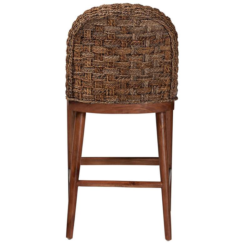 Image 7 Denver 23" Walnut Brown Seagrass Counter Stool more views