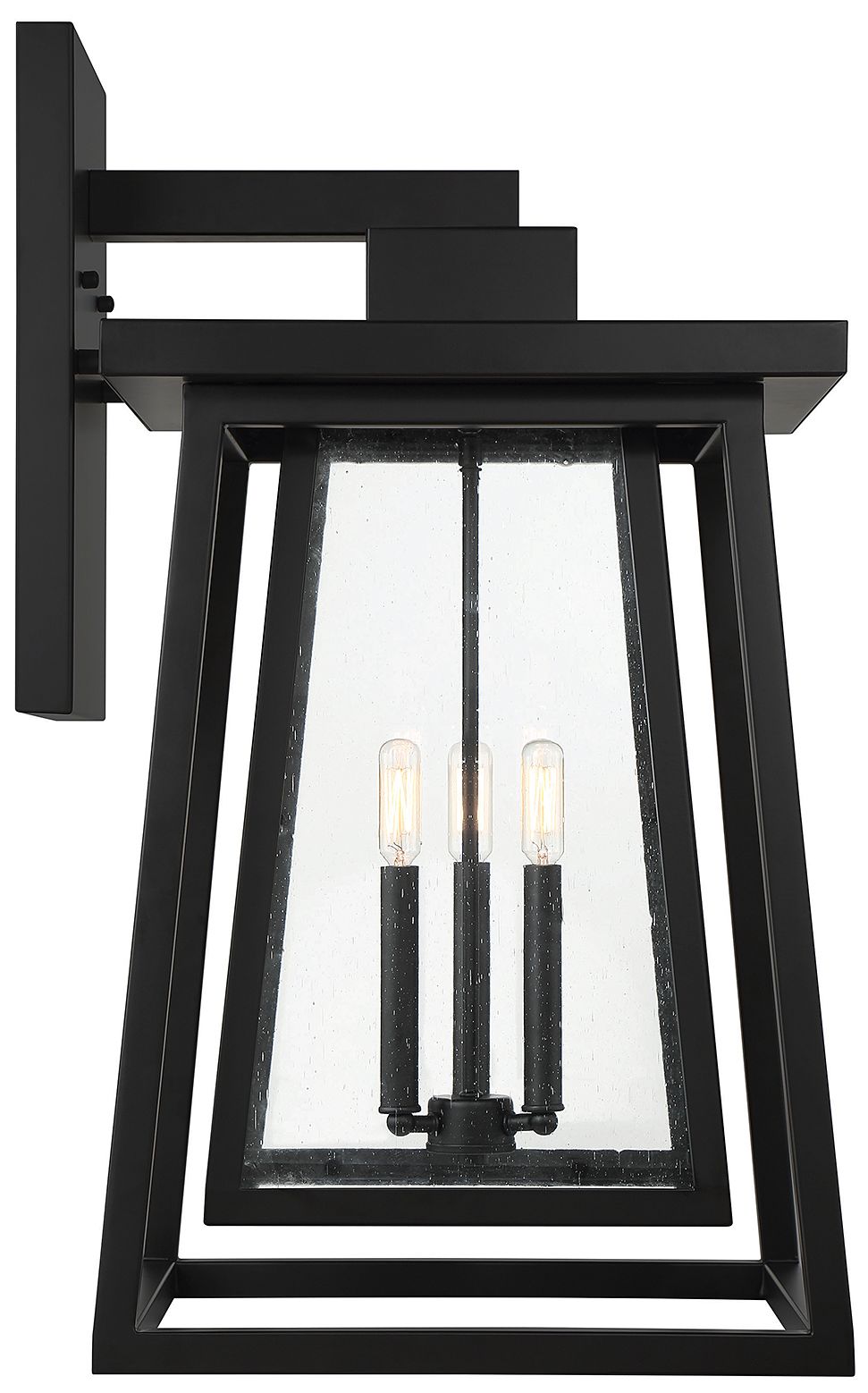 Image 5 Denver 3-Light Outdoor Wall Lantern in Matte Black more views