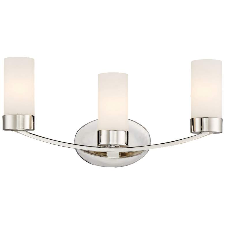 Image 1 Denver; 3 Light; Vanity Fixture; Polished Nickel Finish