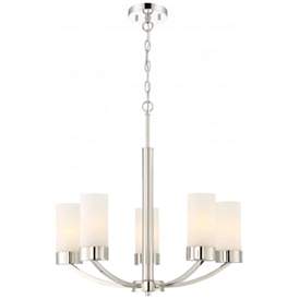 Image1 of Denver; 5 Light; Chandelier Fixture; Polished Nickel Finish