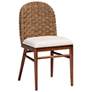 2_Denver Walnut Brown Wood and Seagrass Dining Chair