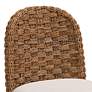 3_Denver Walnut Brown Wood and Seagrass Dining Chair more views
