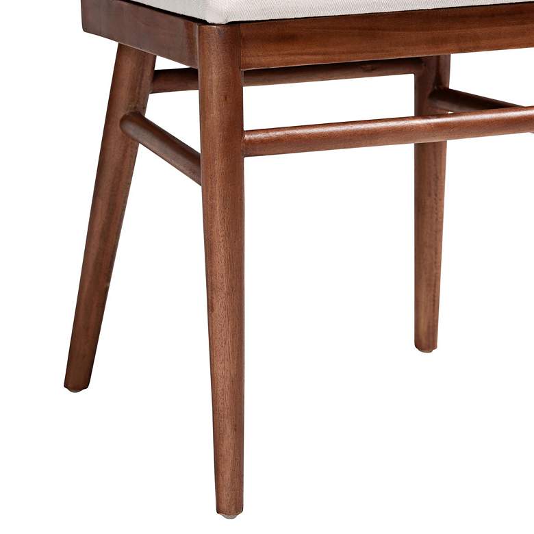 Image 4 Denver Walnut Brown Wood and Seagrass Dining Chair more views