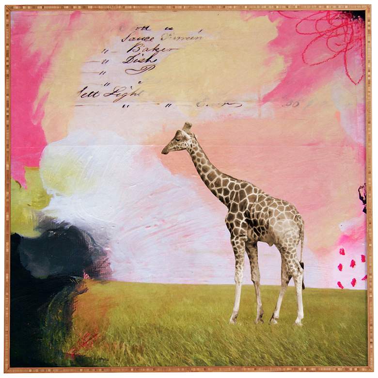 Image 1 DENY Design Abstract Giraffe 20 inch Square Wall Art