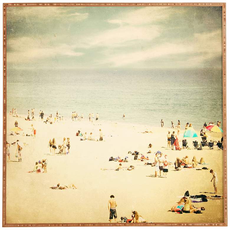 Image 1 DENY Design Vintage Beach 20 inch Square Wall Art