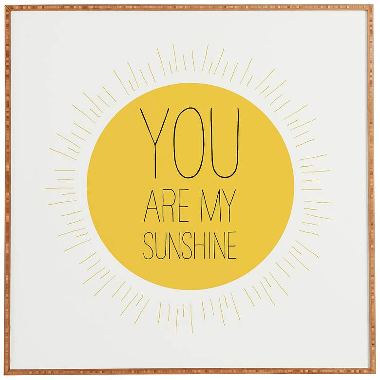 Image 1 DENY Design You Really Are My Sunshine 20 inch Square Wall Art