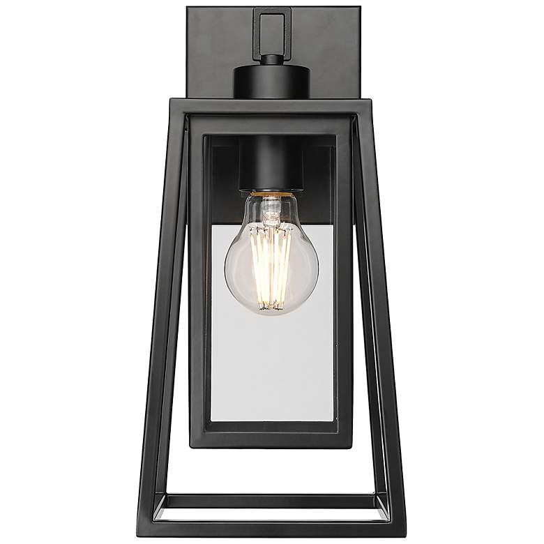 Image 2 Denzell 13.5" High 1-Light Outdoor Wall Sconce in Powder Coated Black more views