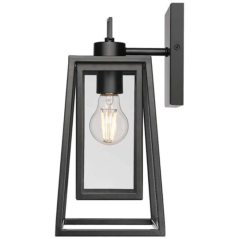 Image 3 Denzell 13.5" High 1-Light Outdoor Wall Sconce in Powder Coated Black more views