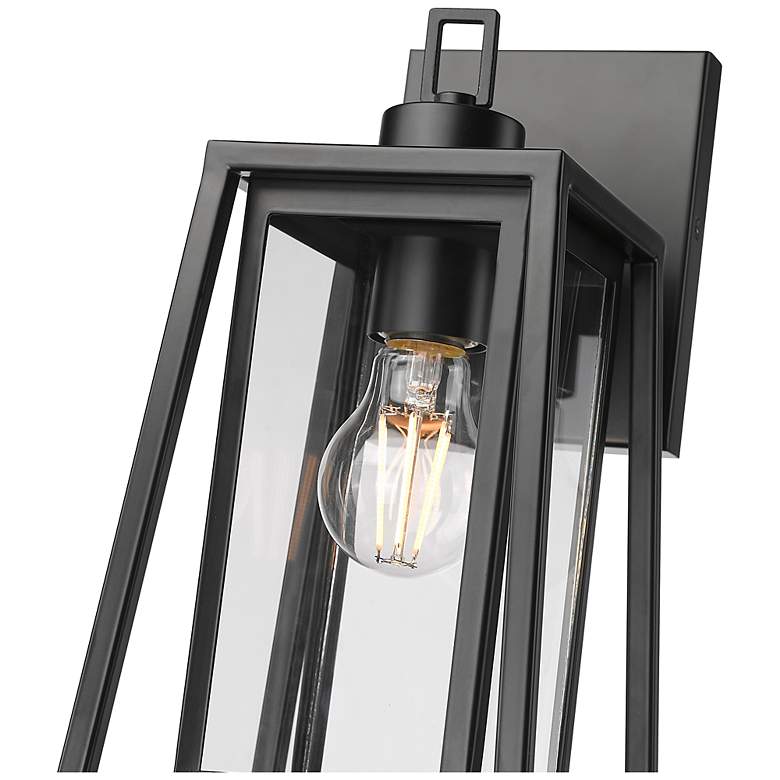 Image 5 Denzell 13.5" High 1-Light Outdoor Wall Sconce in Powder Coated Black more views