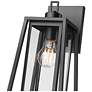 5_Denzell 13.5" High 1-Light Outdoor Wall Sconce in Powder Coated Black more views