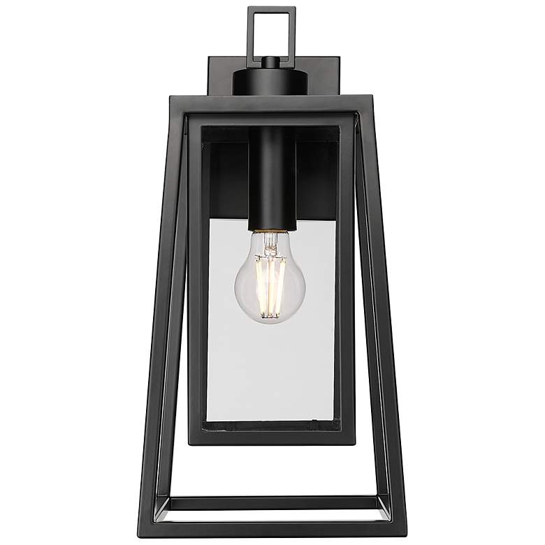 Image 2 Denzell 17.25" High 1-Light Outdoor Wall Sconce in Powder Coated Black more views