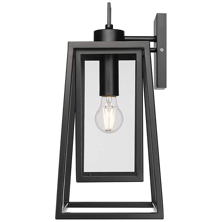 Image 3 Denzell 17.25" High 1-Light Outdoor Wall Sconce in Powder Coated Black more views