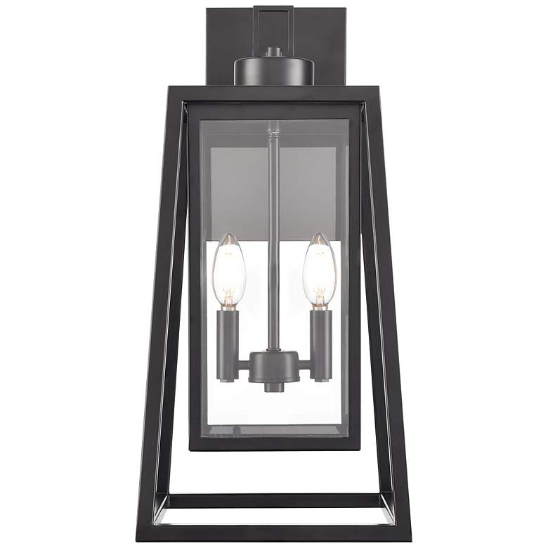 Image 2 Denzell 21.25" High 2-Light Outdoor Wall Sconce in Powder Coated Black more views