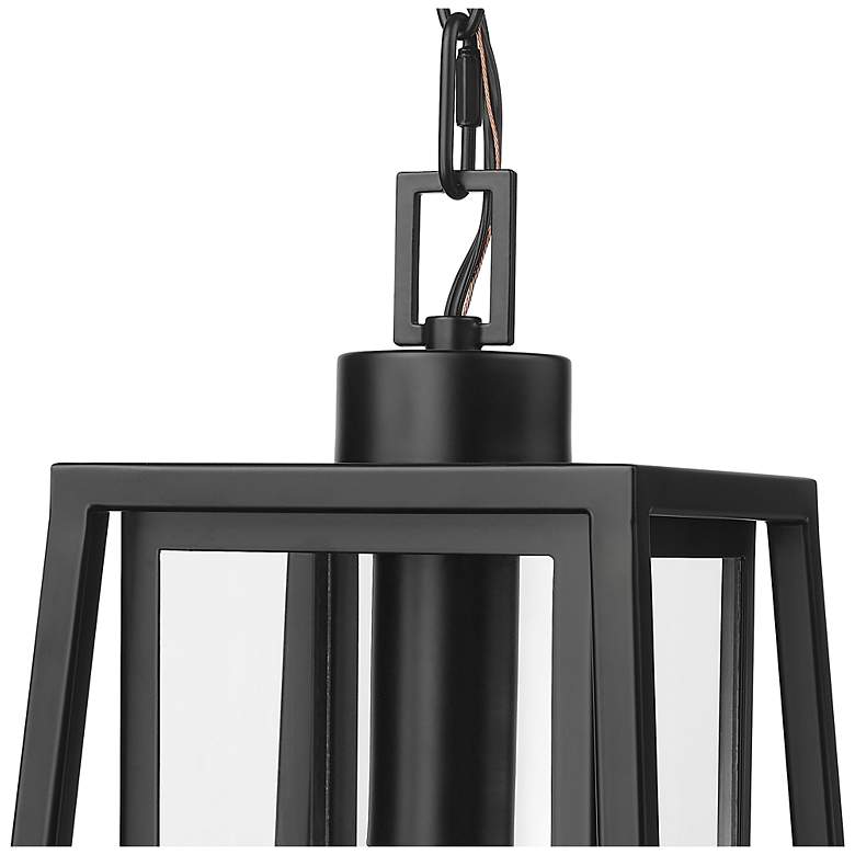 Image 3 Denzell 8.25" Wide 1-Light Outdoor Hanging Lantern in Powder Coated Black more views