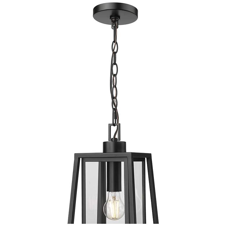 Image 4 Denzell 8.25" Wide 1-Light Outdoor Hanging Lantern in Powder Coated Black more views