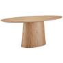 Deodat 78 1/2" Wide Oak Veneer Wood Oval Dining Table in scene