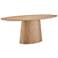 Deodat 78 1/2" Wide Oak Veneer Wood Oval Dining Table