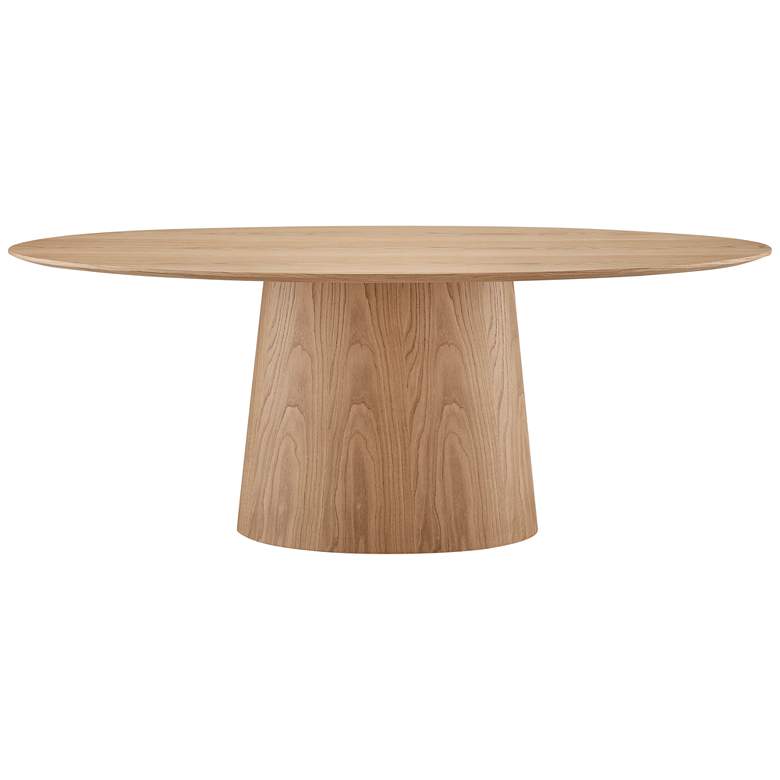 Image 5 Deodat 78 1/2 inch Wide Oak Veneer Wood Oval Dining Table more views