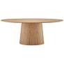 Deodat 78 1/2" Wide Oak Veneer Wood Oval Dining Table in scene