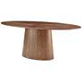 Deodat 78 1/2" Wide Walnut Veneered Wood Oval Dining Table in scene