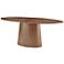 Deodat 78 1/2" Wide Walnut Veneered Wood Oval Dining Table
