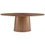 Deodat 78 3/4" Wide Walnut Veneered Wood Oval Dining Table in scene
