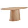 Deodat 78 3/4" Wide Oak Veneer Wood Oval Dining Table