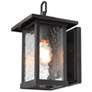 1_Deporing 12" High Textured Black Outdoor Wall Light