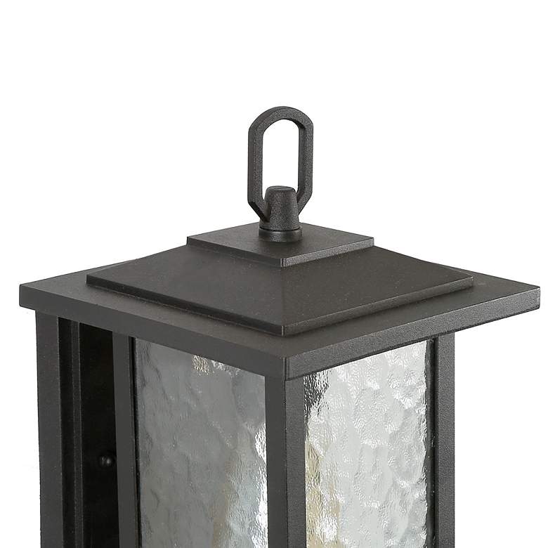 Image 2 Deporing 12" High Textured Black Outdoor Wall Light more views