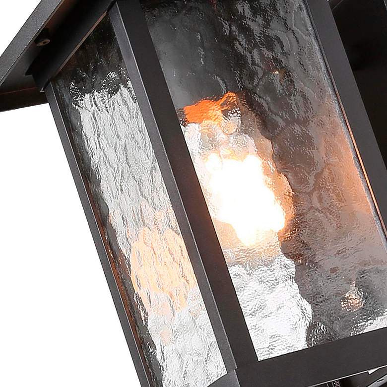 Image 3 Deporing 12" High Textured Black Outdoor Wall Light more views