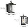 5_Deporing 12" High Textured Black Outdoor Wall Light more views