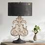 1_DePosh Distressed Cream and Black Wood Table Lamp with Oval Black Shade