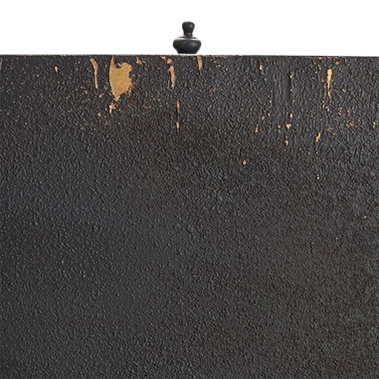 Image 3 DePosh Distressed Cream and Black Wood Table Lamp with Oval Black Shade more views