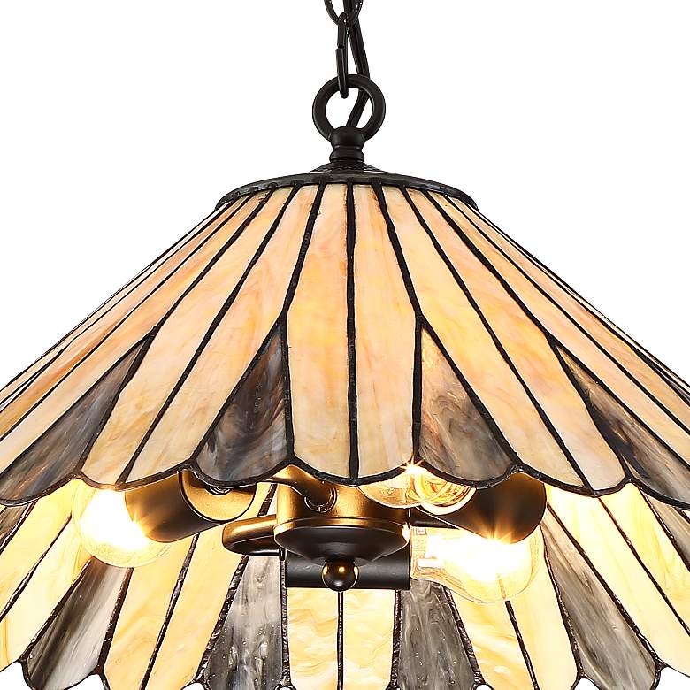 Deppa 19 3/4&quot; Wide Tiffany Style Plug-In Swag Chandelier more views