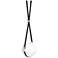Derby 10.9"W Polished Nickel Branded Plate LED Pendant w/ Black Straps