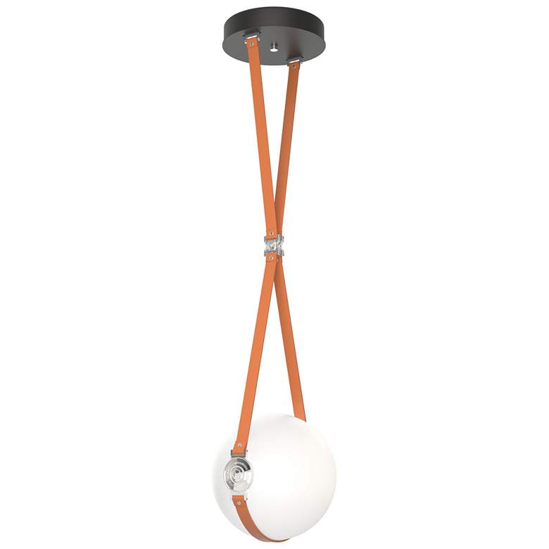 Image 1 Derby 10.9"W Polished Nickel Branded Plate LED Pendant w/ Chestnut Str