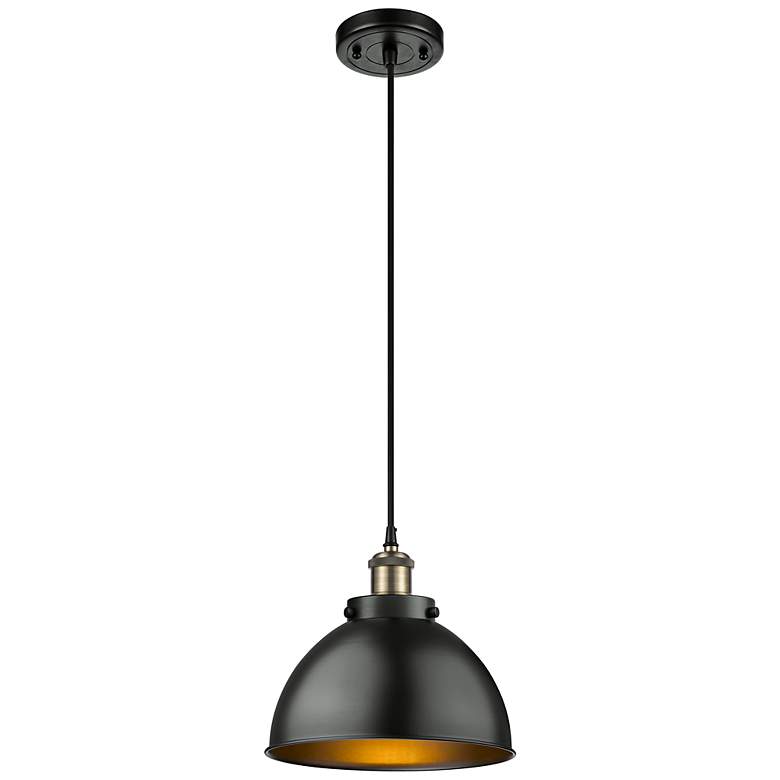 Image 1 Derby 10" Wide Matte Black Mini Pendant