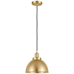 Derby 10" Wide Satin Gold Mini Pendant