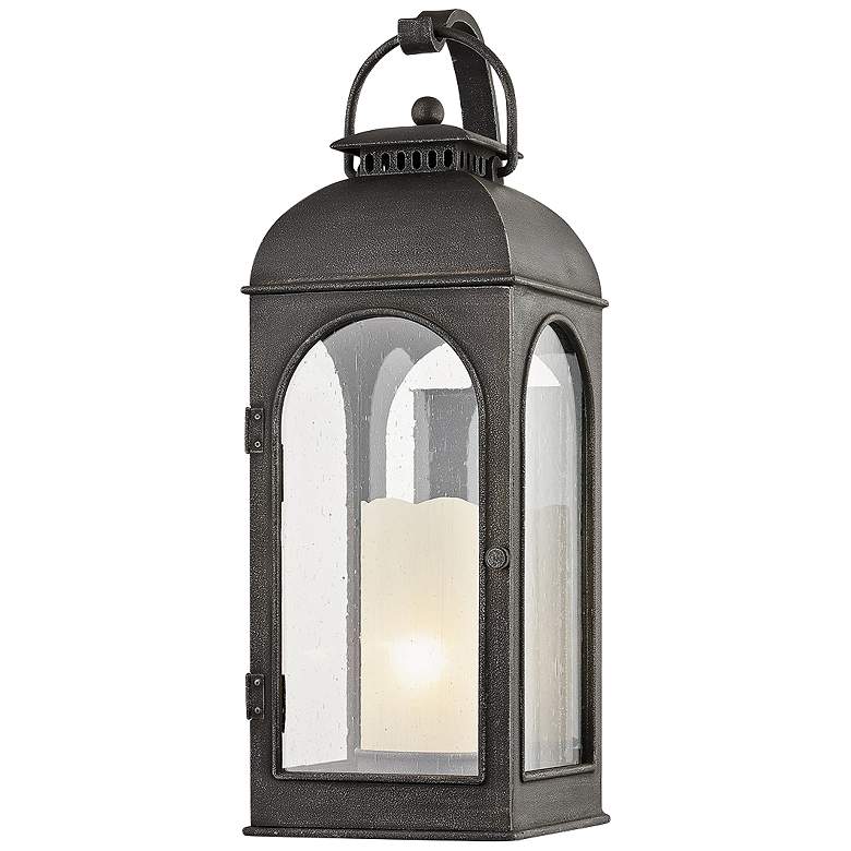Image 1 Derby 29 1/4 inch High Aged Pewter Outdoor Wall Light