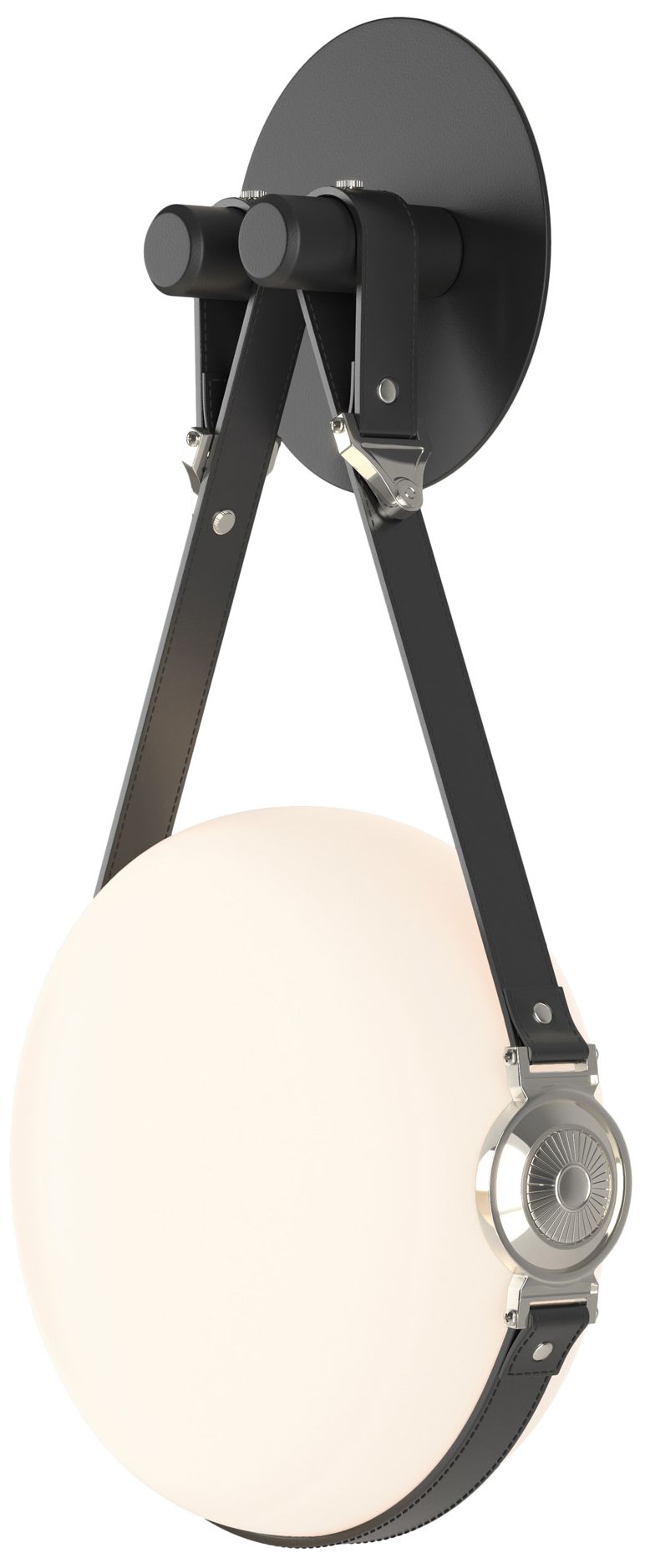 Derby LED Sconce Black Nickel Black Non-Br&ed Plate Made to Order