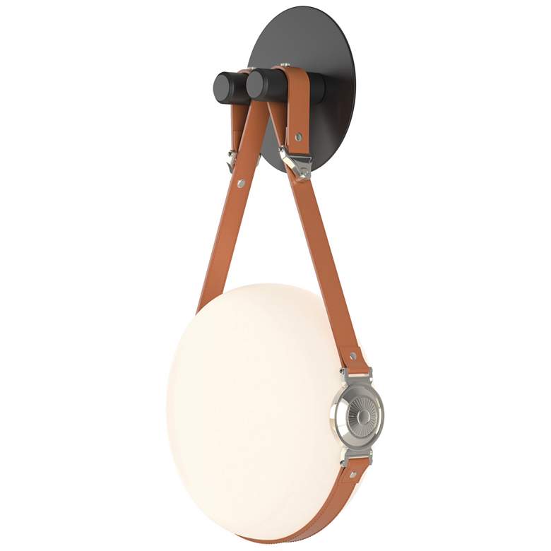 Image 1 Derby LED Sconce - Black - Nickel - Chestnut - Non-Branded Plate - Opal