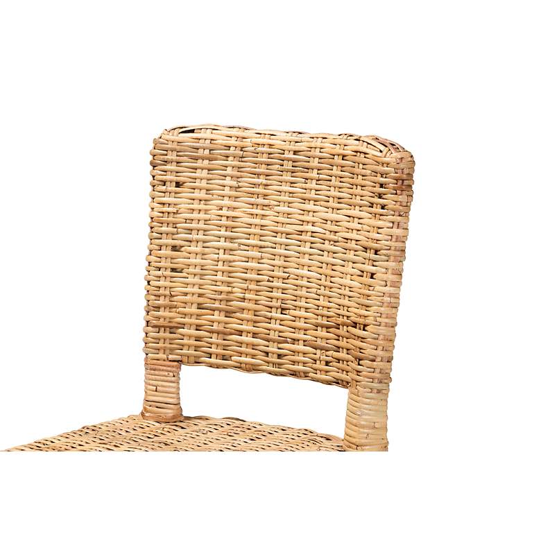Image 3 Dermot Natural Brown Rattan Dining Chairs Set of 2 more views