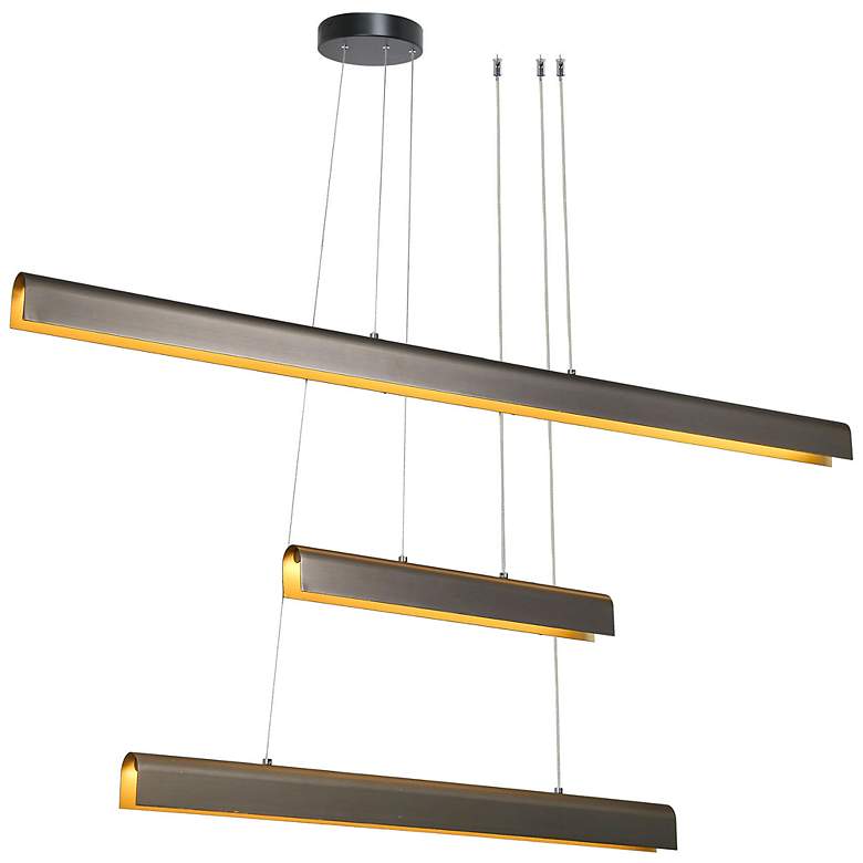 Image 4 Dernteno 3-Light Black LED Island Chandelier more views