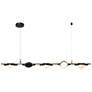 1_Dernteno 5-Light Black Gold LED Island Chandelier