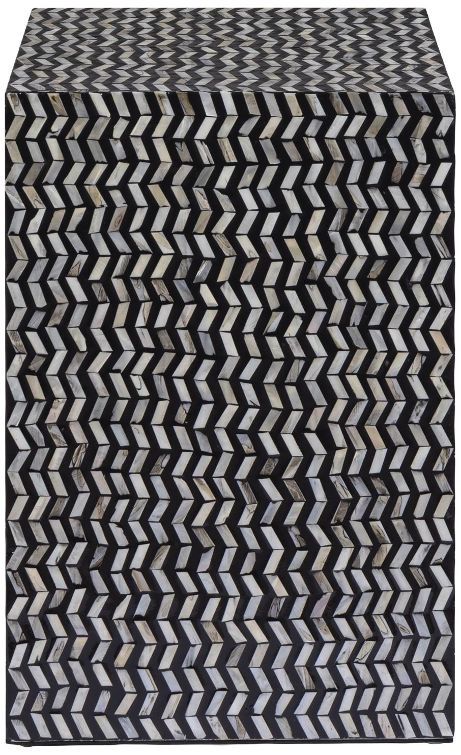 Image 4 Derry Black Mother of Pearl Nightstand more views