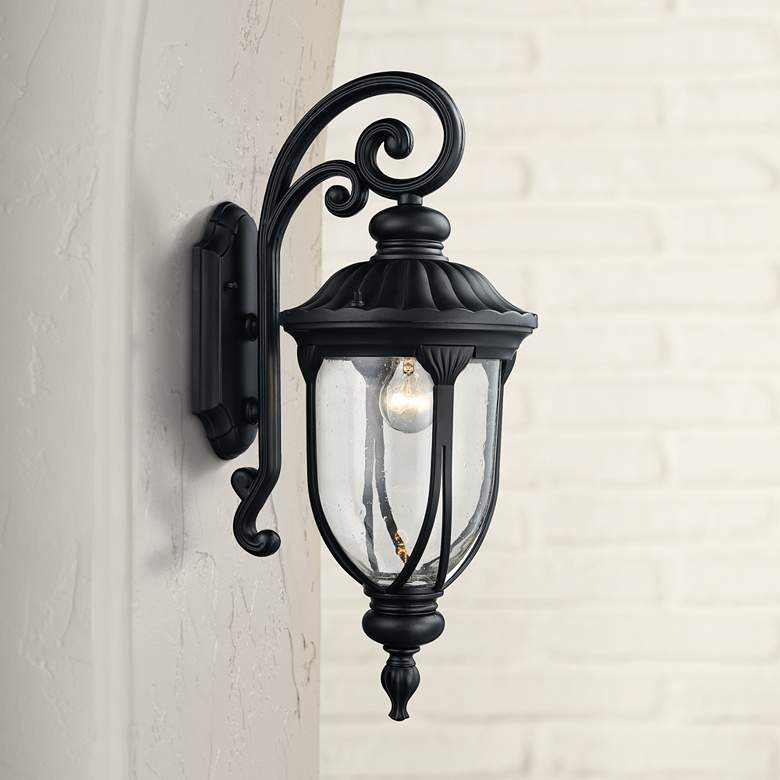 Image 1 Derry Hill 23" High Matte Black Outdoor Wall Light