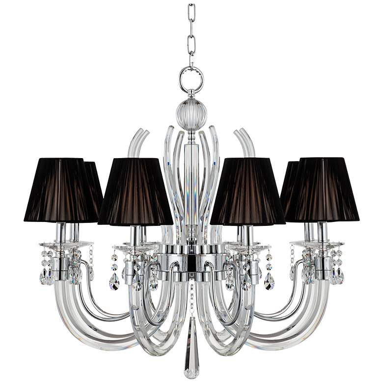Image 3 Derry Street 32" Wide Chrome and Crystal 8-Light Chandelier