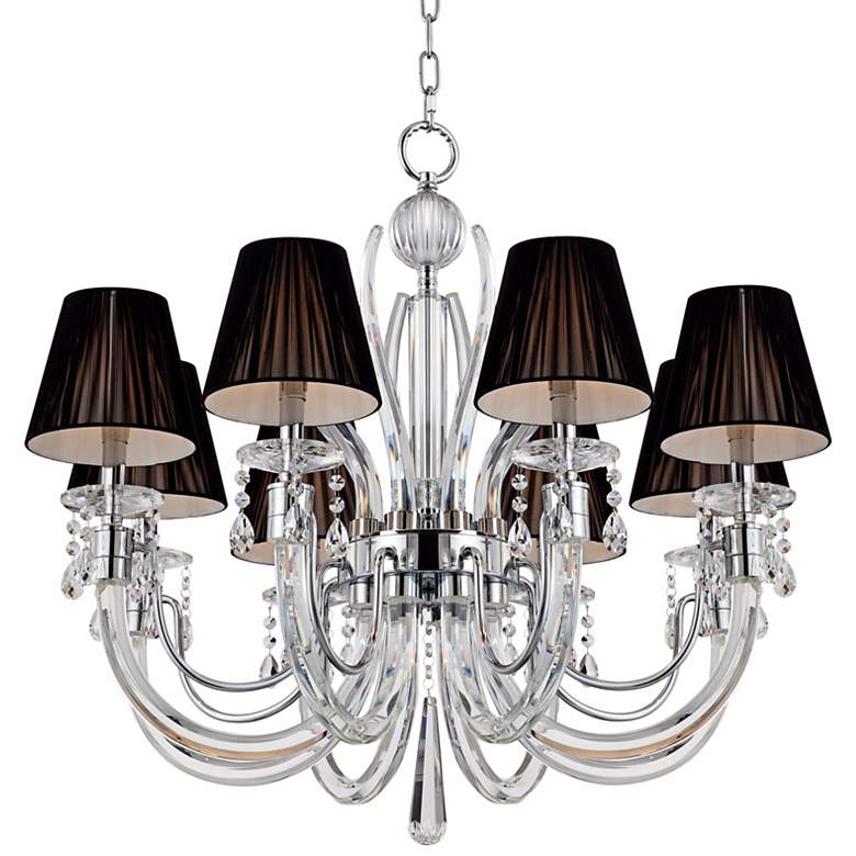 Image 5 Derry Street 32 inch Wide Chrome and Crystal 8-Light Chandelier more views